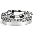 Roman Letter Bracelet Set - Three Pieces