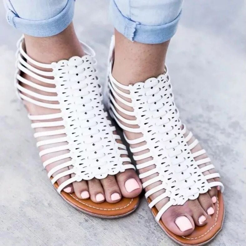 Via Appia Sandals — Roman Openwork Flat