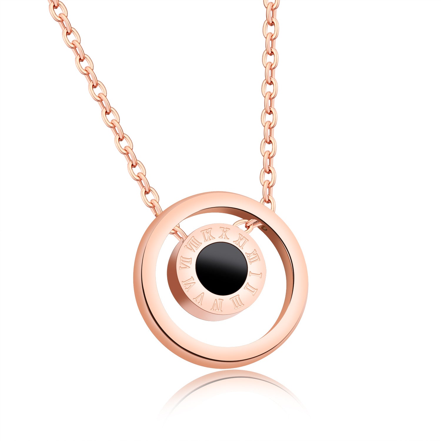 The Stoic Chain — Titanium Roman Numeral Necklace