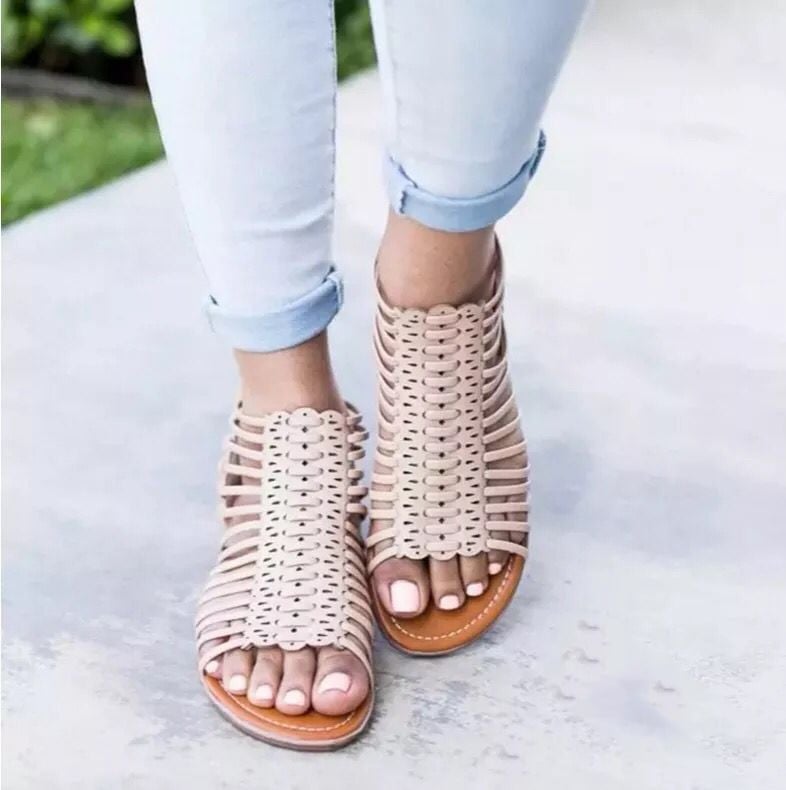 Via Appia Sandals — Roman Openwork Flat