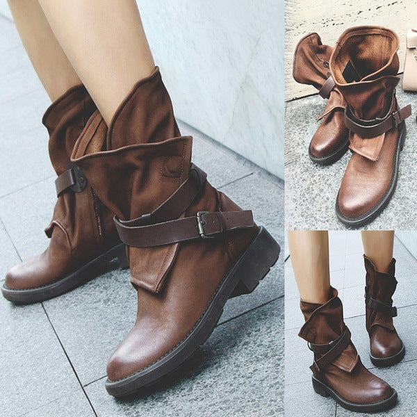 Retro Women's Short Roman Boots